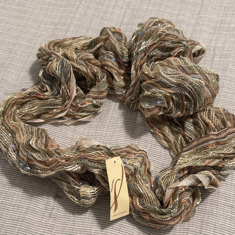Elegant Multicolor Shimmering Infinity Scarf